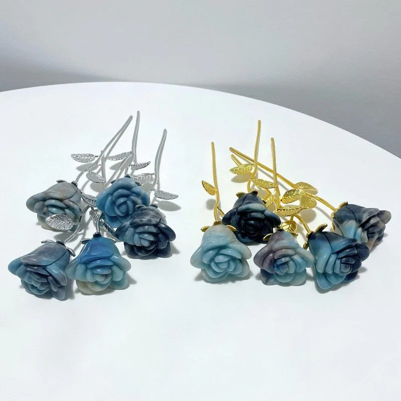 2 Types Trolleite Rose Flower Carving Wholesale #2 Shape - Image 2