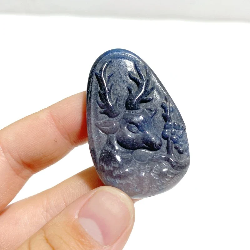 13 Pieces Trolleite Sika Deer Crystal Carving - Image 2