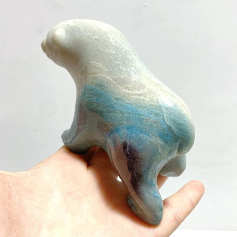 9 Pieces Trolleite Stone Bear Carving - Image 7