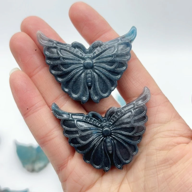 11 Pieces Trolleite Stone Butterfly Carving - Image 6