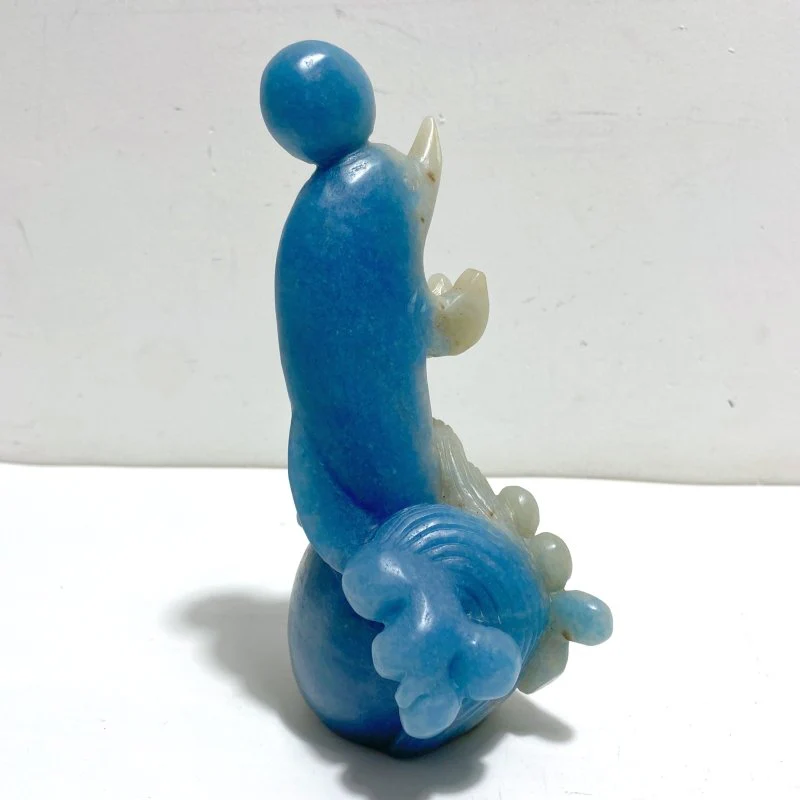 2 Pieces Trolleite Stone Dolphin Carving - Image 3