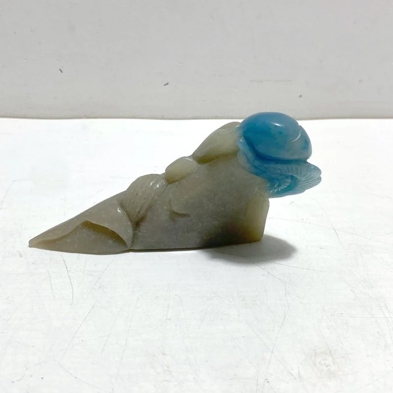 2 Pieces Trolleite Stone Dolphin Carving - Image 7
