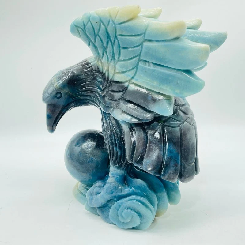 Unique Trolleite Stone Eagle And Egg Large Carving - Image 3