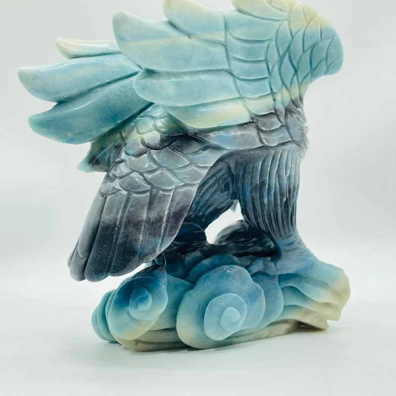 Unique Trolleite Stone Eagle And Egg Large Carving - Image 5