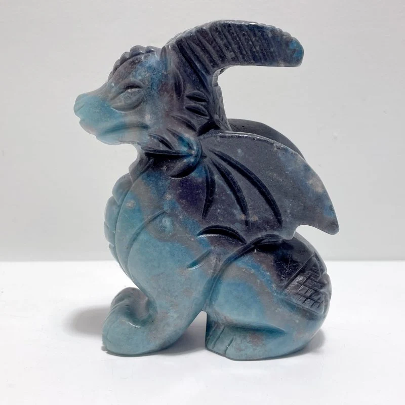 4 Pieces Trolleite Stone Dragon Carving - Image 2