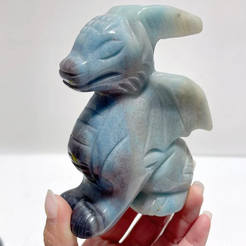 4 Pieces Trolleite Stone Dragon Carving - Image 5