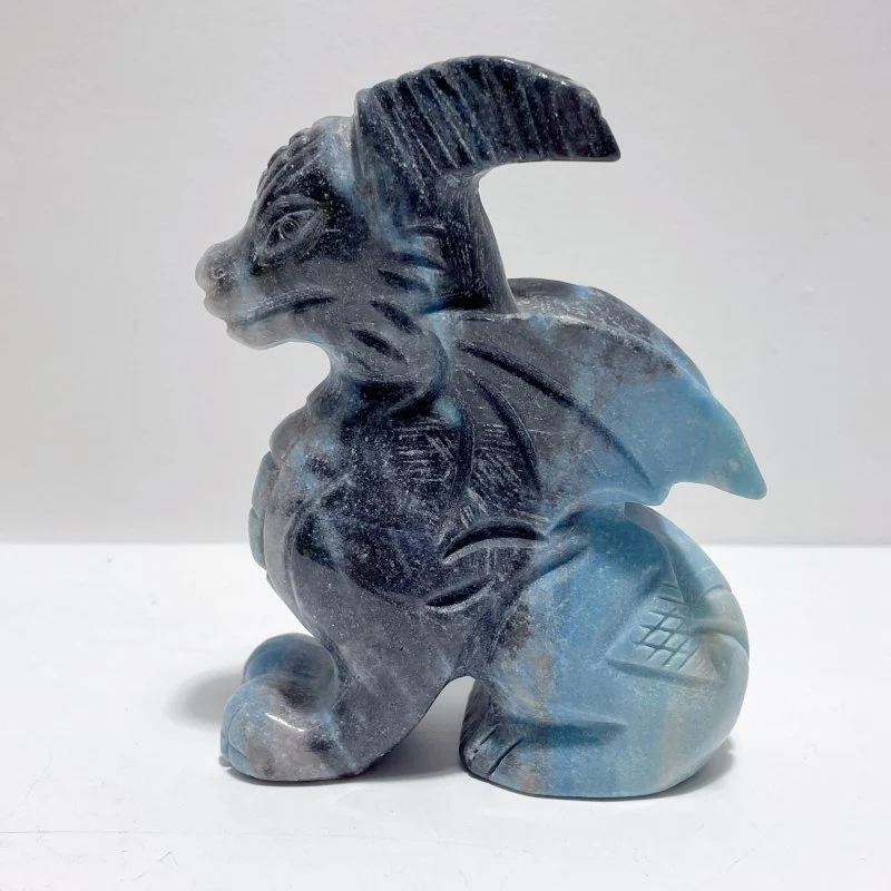 4 Pieces Trolleite Stone Dragon Carving - Image 6