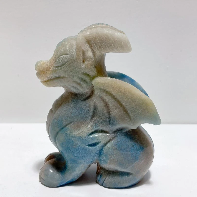 4 Pieces Trolleite Stone Dragon Carving - Image 8