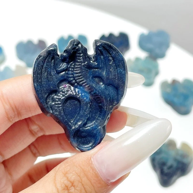 17 Pieces Trolleite Stone Flying Dragon Carving - Image 4