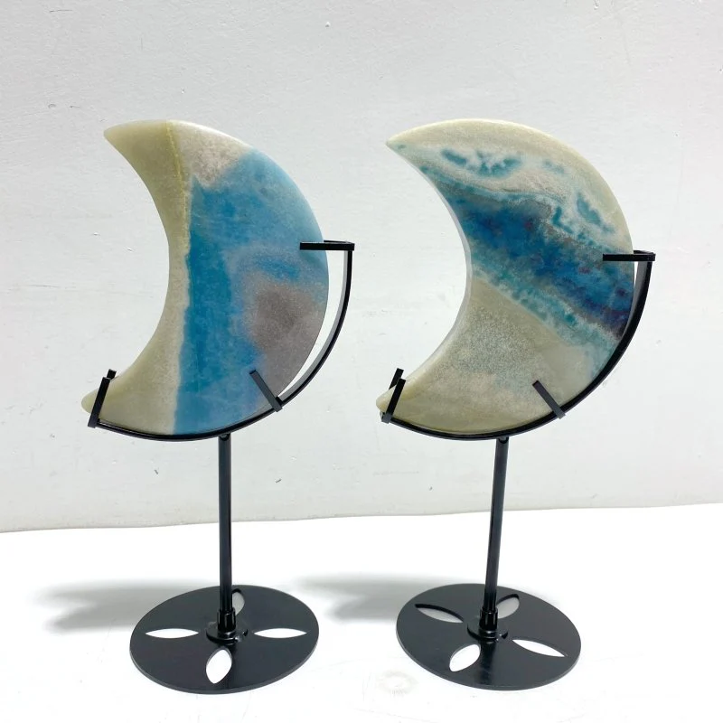 5 Pieces Trolleite Stone Moon With Stand - Image 2