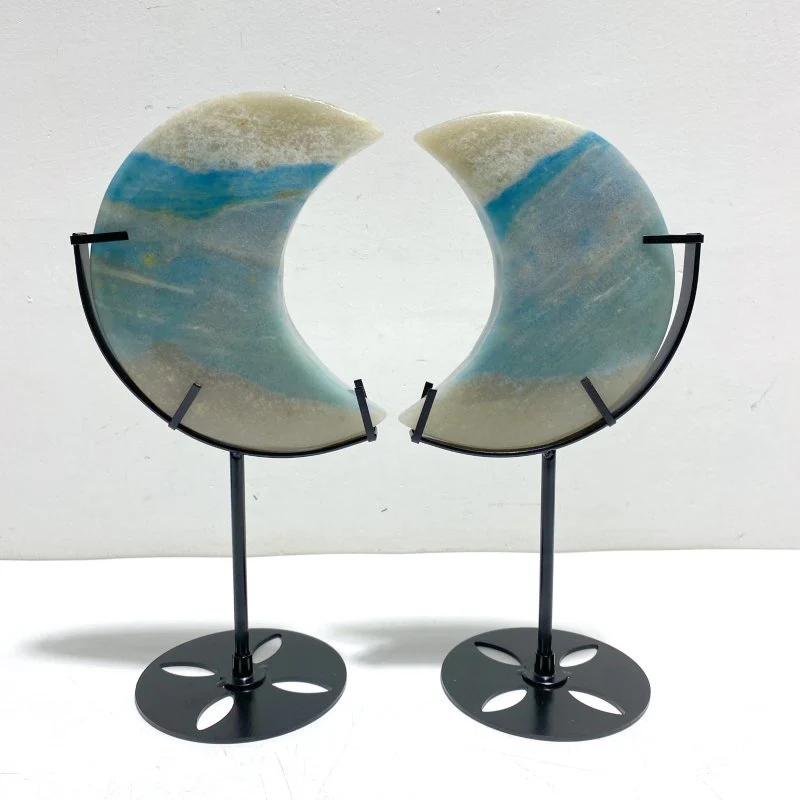 5 Pieces Trolleite Stone Moon With Stand - Image 3