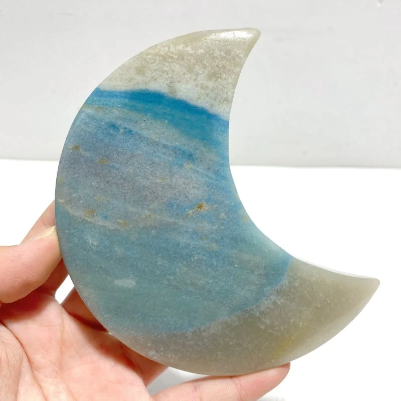 5 Pieces Trolleite Stone Moon With Stand - Image 4