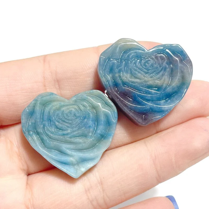 Trolleite Stone Rose Flower Heart Shape Carving Wholesale - Image 5