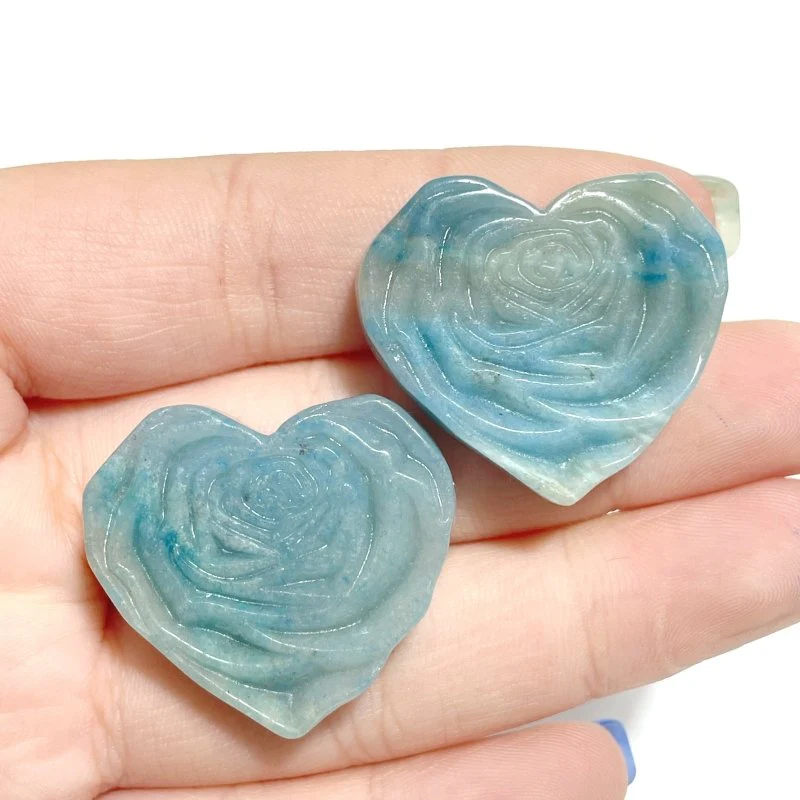 Trolleite Stone Rose Flower Heart Shape Carving Wholesale - Image 6