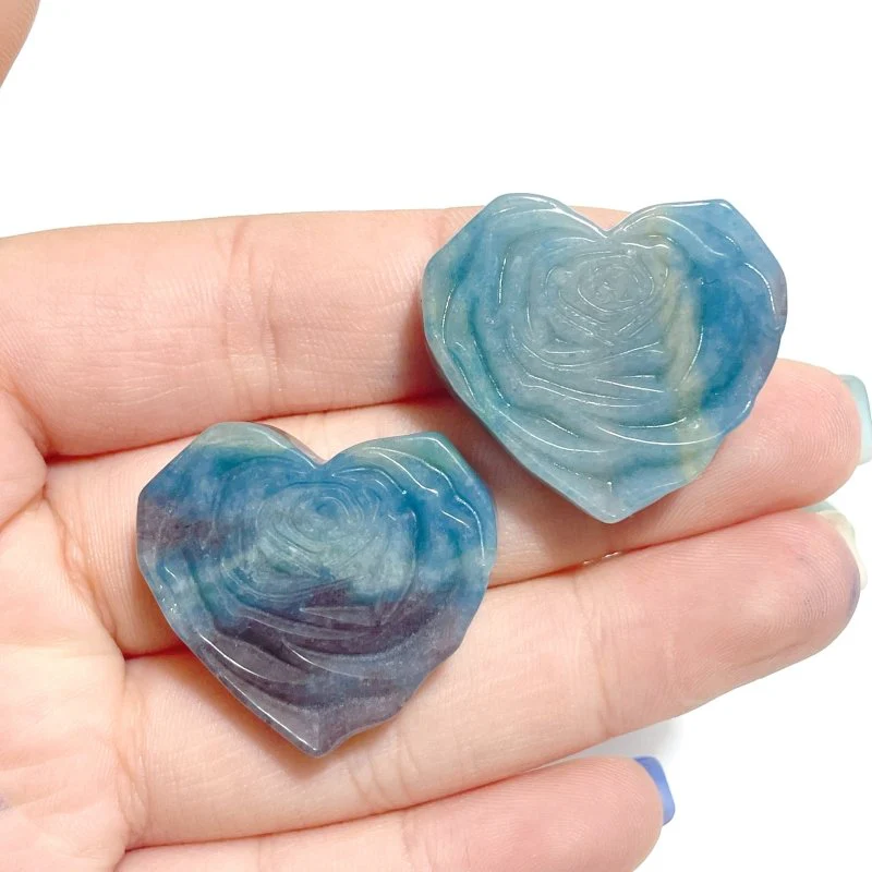 Trolleite Stone Rose Flower Heart Shape Carving Wholesale - Image 7
