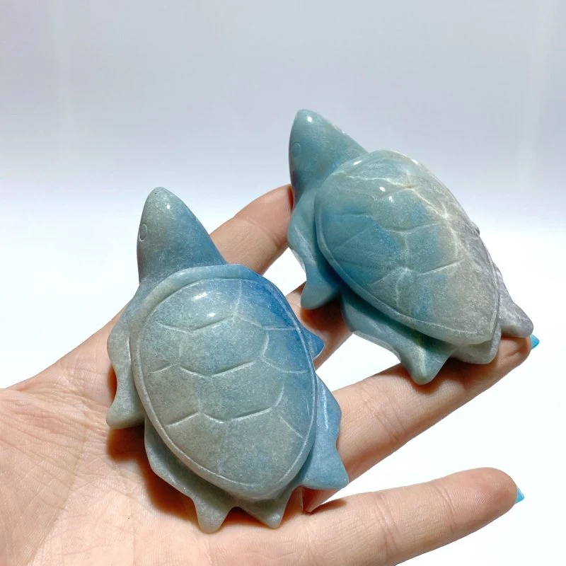 15 Pieces Trolleite Stone Sea Turtles Carving - Image 4