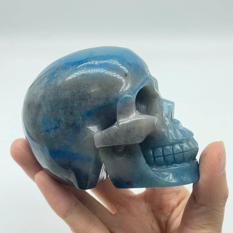 3 Pieces Trolleite Stone Skull Carving - Image 2
