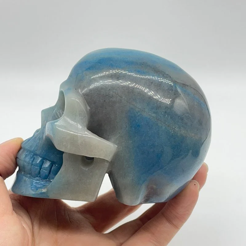 3 Pieces Trolleite Stone Skull Carving - Image 4