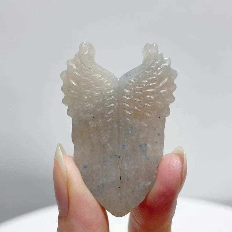 24 Pieces Trolleite Stone Wing Shield Carving Closeout - Image 5