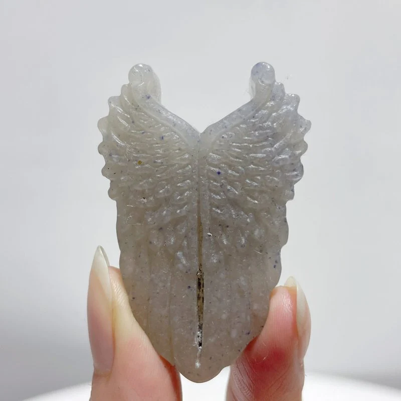 24 Pieces Trolleite Stone Wing Shield Carving Closeout - Image 6