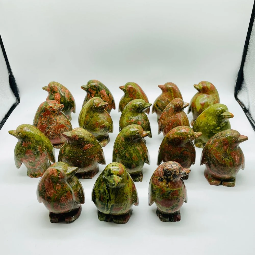 18 Pieces Unakite Penguin Carving - Image 2