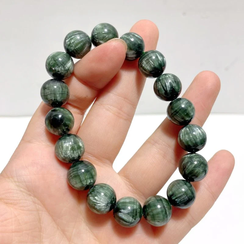 Unique 12mm Seraphinite Bracelet - Image 2