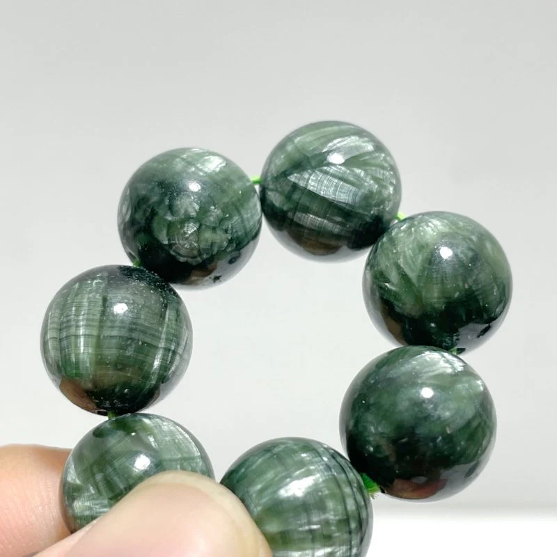Unique 12mm Seraphinite Bracelet - Image 3