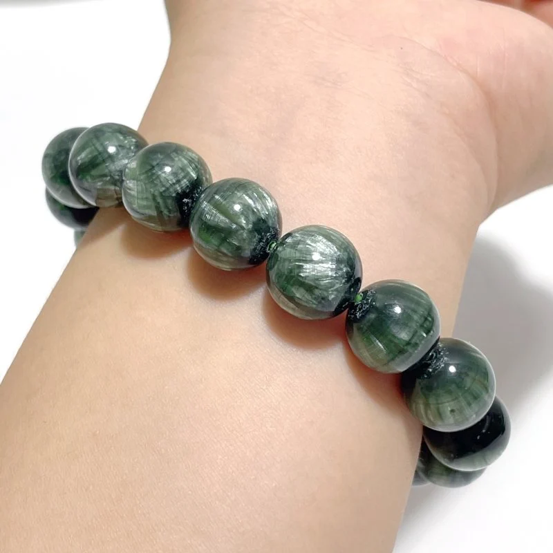 Unique 12mm Seraphinite Bracelet - Image 4