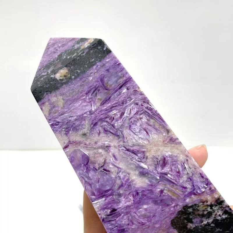 Unique 20.5CM Charoite Tower Point - Image 3
