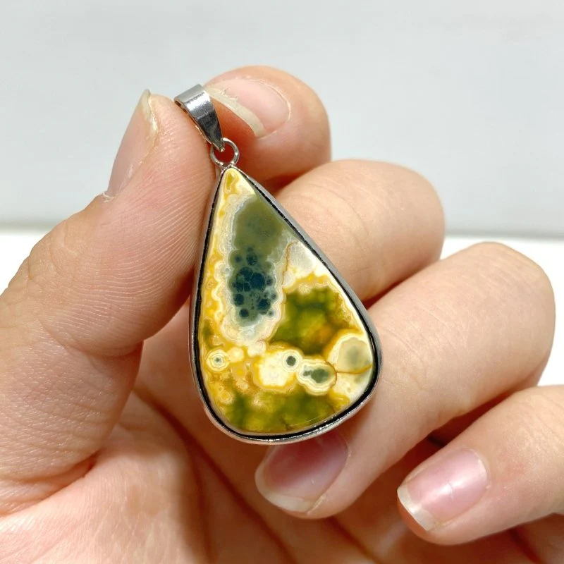 40 Pieces Vein Ocean Japser Pendant - Image 3
