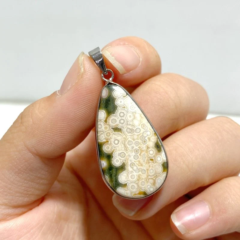40 Pieces Vein Ocean Japser Pendant - Image 4