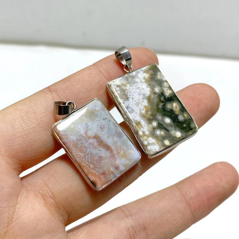 40 Pieces Vein Ocean Japser Pendant - Image 5