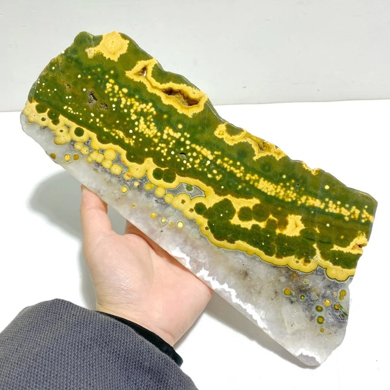 Large 8th Vein Ocean Jasper Slab With Stand #10 - Image 4