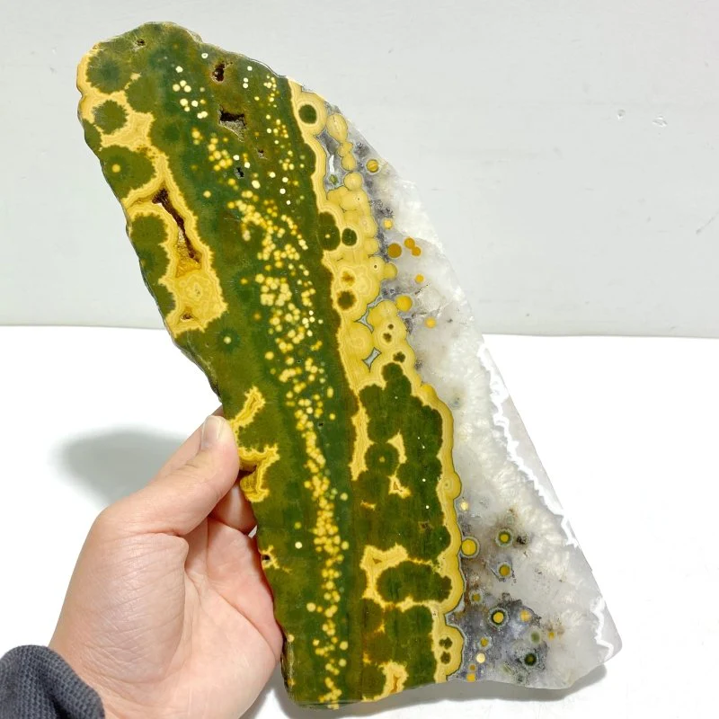 Unique 8th Vein Ocean Jasper Slab With Stand #11 - Image 4