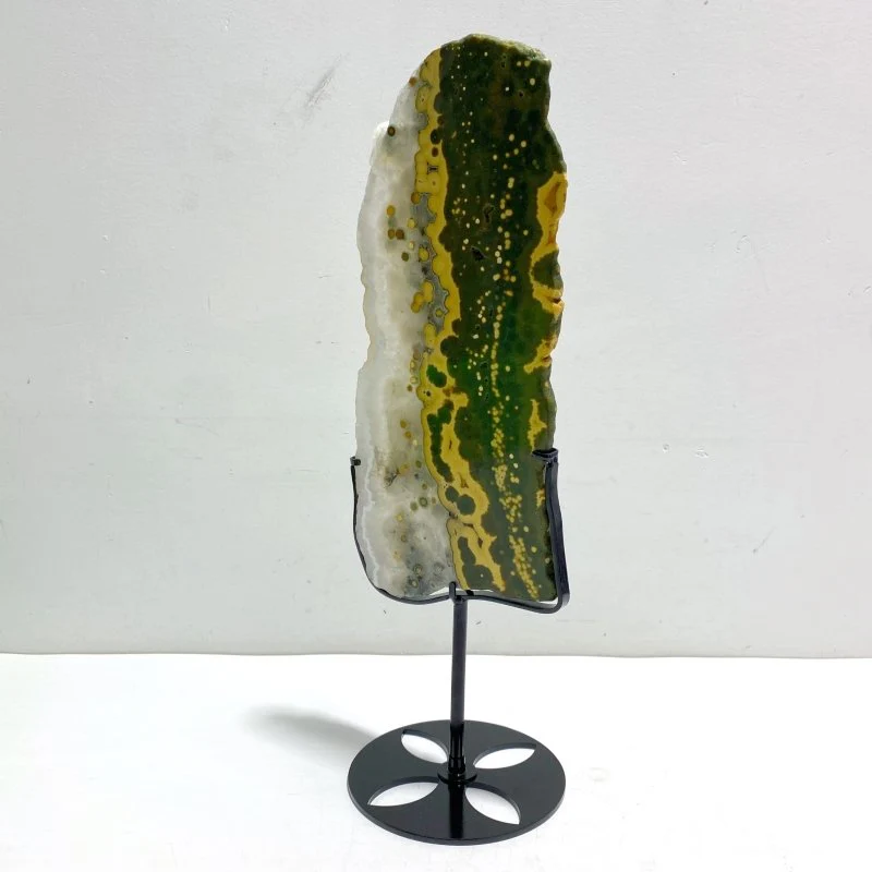 Unique 8th Vein Ocean Jasper Slab With Stand #12 - Image 2
