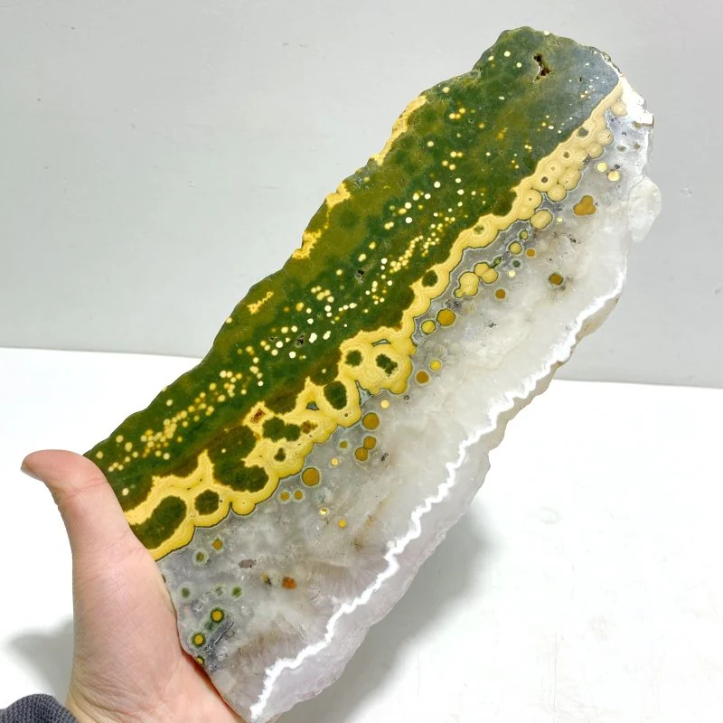 Unique 8th Vein Ocean Jasper Slab With Stand #12 - Image 4