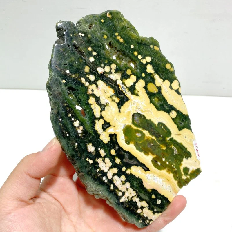Unique 8th Vein Ocean Jasper Slab With Stand #2 - Image 3