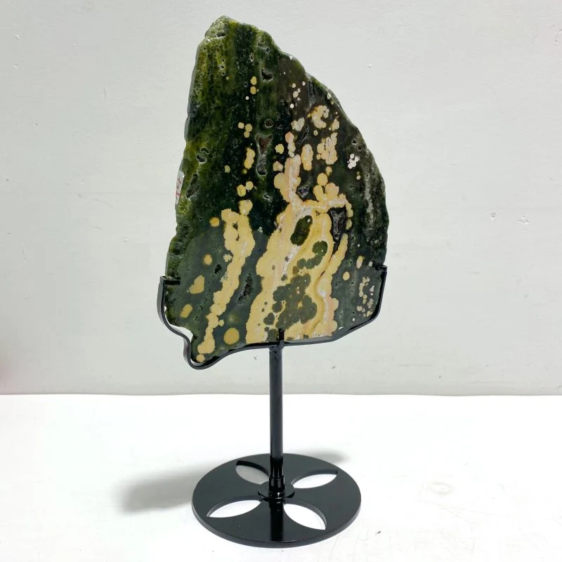 Unique 8th Vein Ocean Jasper Slab With Stand #5 - Image 2