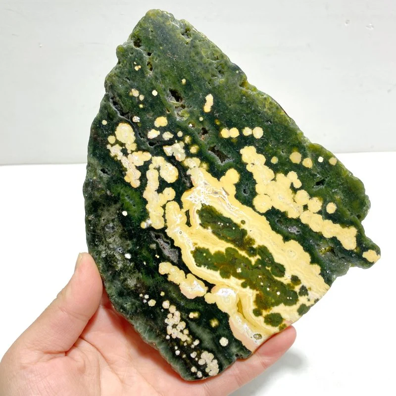 Unique 8th Vein Ocean Jasper Slab With Stand #5 - Image 4