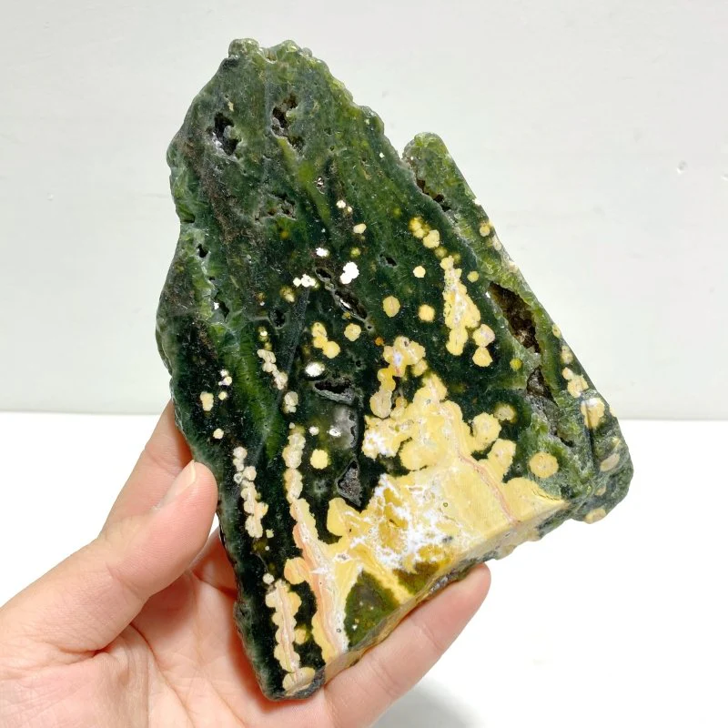 Unique 8th Vein Ocean Jasper Slab With Stand #6 - Image 3