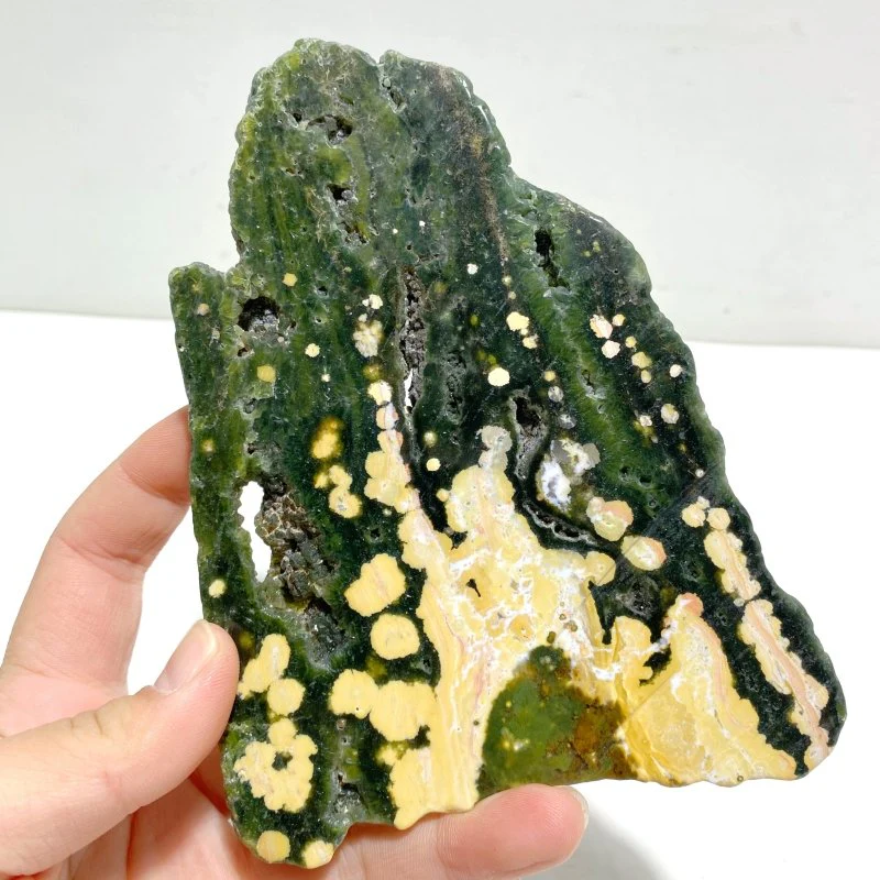 Unique 8th Vein Ocean Jasper Slab With Stand #6 - Image 4