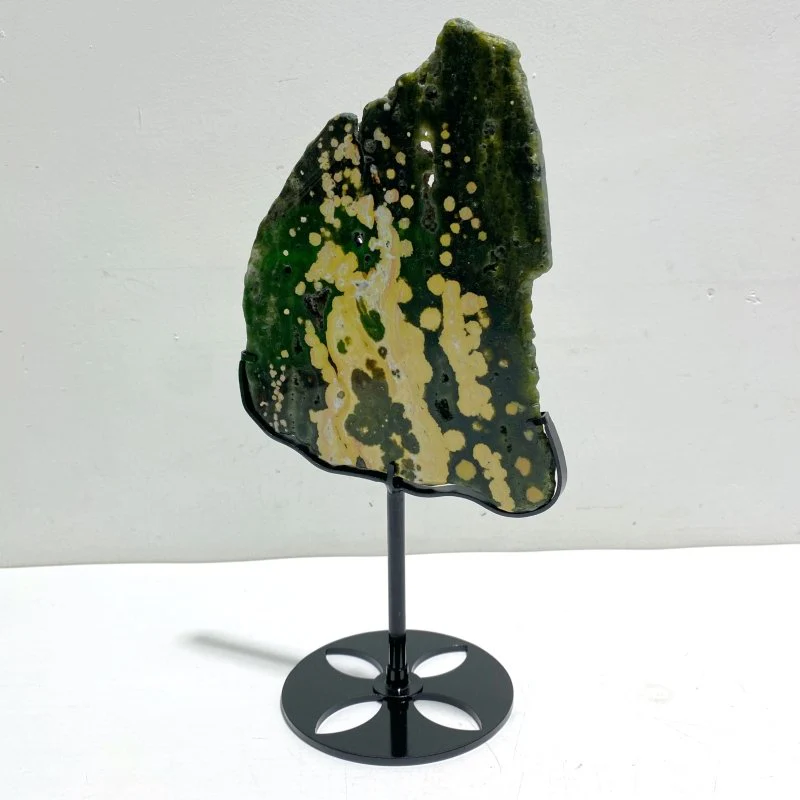 Unique 8th Vein Ocean Jasper Slab With Stand #7 - Image 2