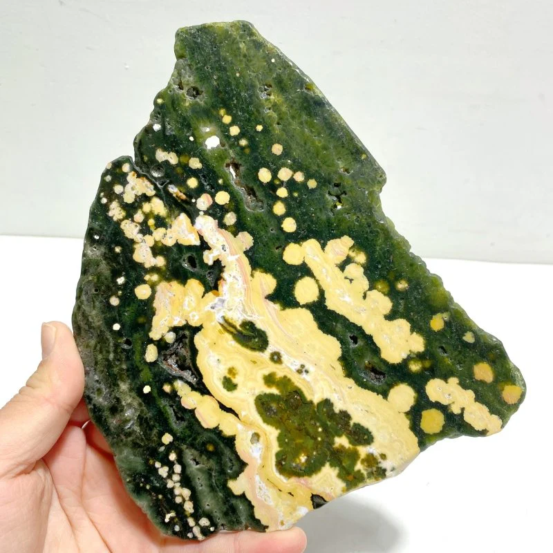 Unique 8th Vein Ocean Jasper Slab With Stand #7 - Image 3