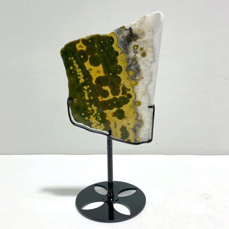 Unique 8th Vein Ocean Jasper Slab With Stand #9 - Image 2