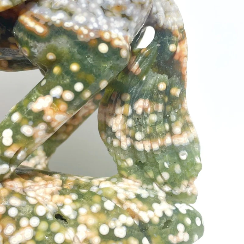 Unique 8th Vein Ocean Jasper Unicorn/Pegasus Carving - Image 7