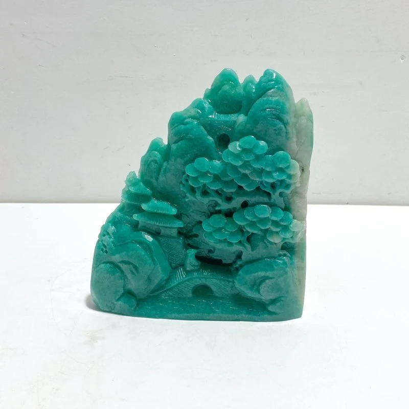 Unique Amazonite Landscape Pavilion Carving #5