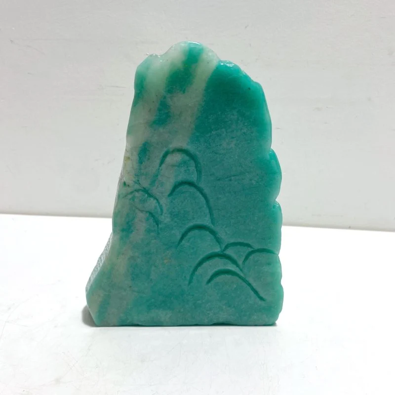 Unique Amazonite Landscape Pavilion Carving #7 - Image 5
