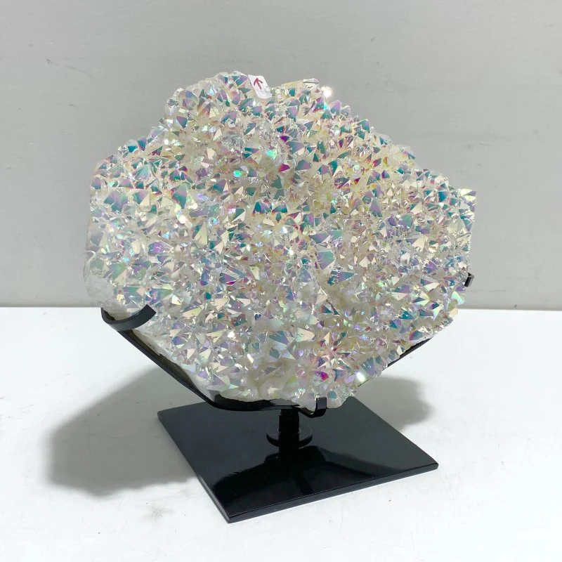 Unique Aura Quartz Cluster With Stand - Image 2