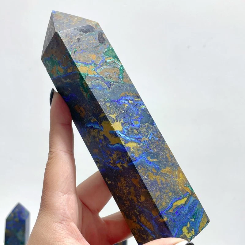 14 Pieces Unique Azurite Tower Point - Image 2