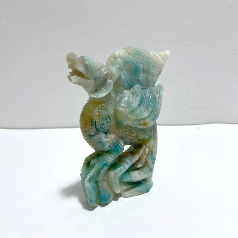 Unique Caribbean Calcite Flying Dragon Carving - Image 2